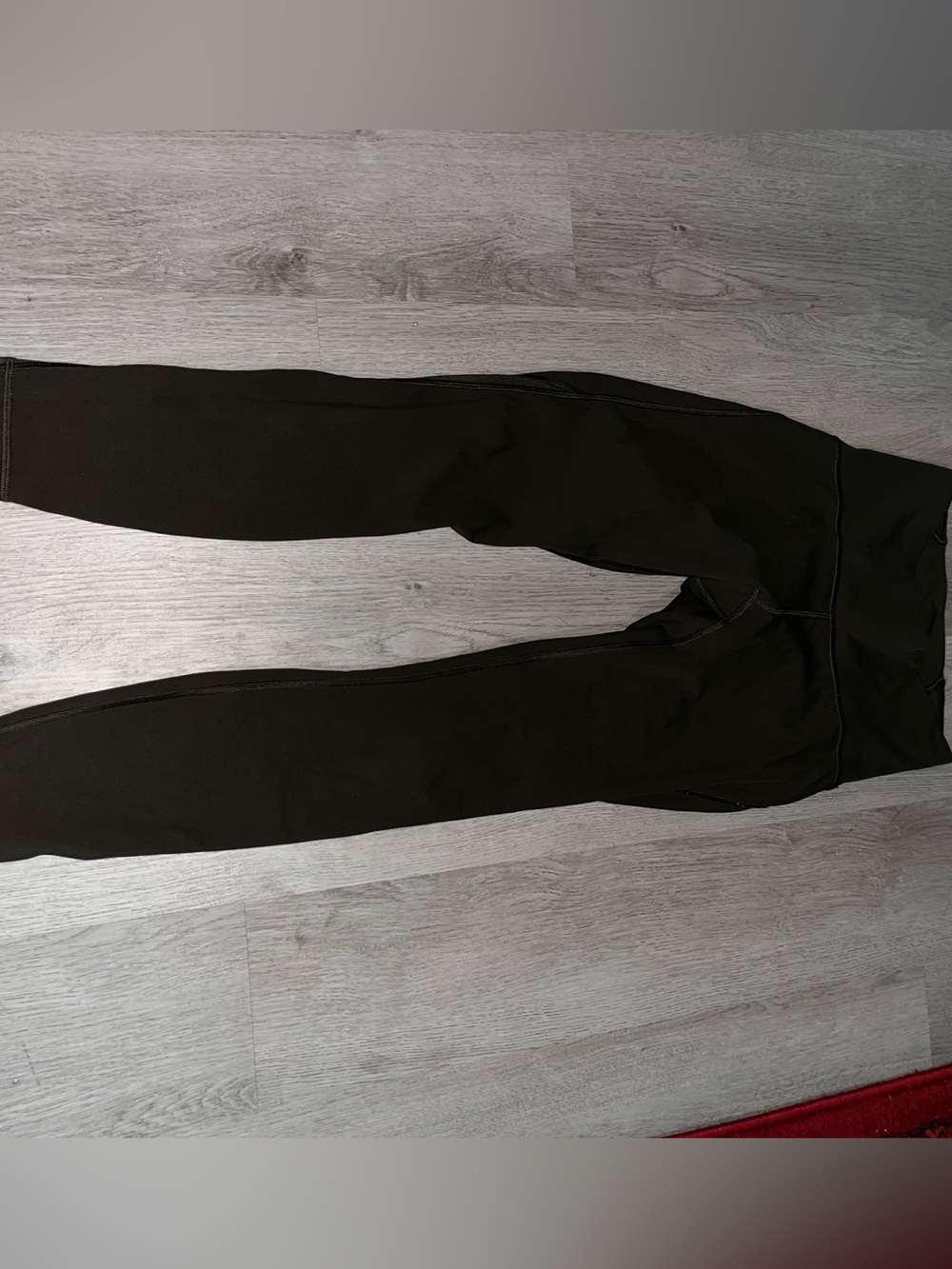 Green Lululemon Workout Leggings with Mesh Detail